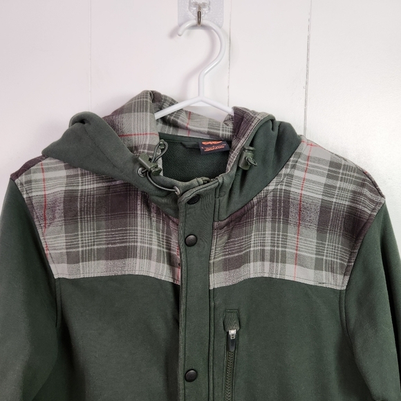 Nike ACG Green Plaid Full Zip Hoodie Hooded Sweatshirt Jacket Mens Small skater - Picture 6 of 16